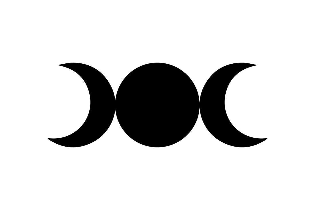 Triple Moon Symbol and Goddess