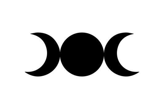 Triple Moon Symbol and Goddess