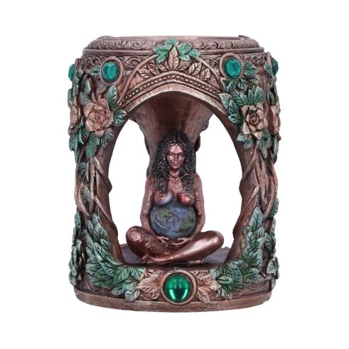 Tea light candle holder Gaia Mother earth