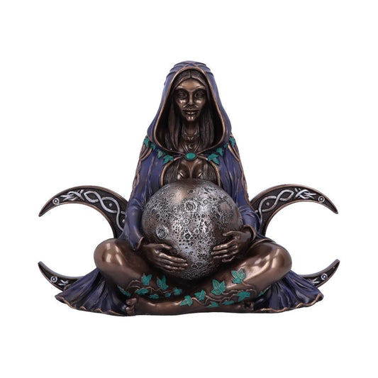 Triple Moon Goddess Art Statue (Painted,Large) 30cm